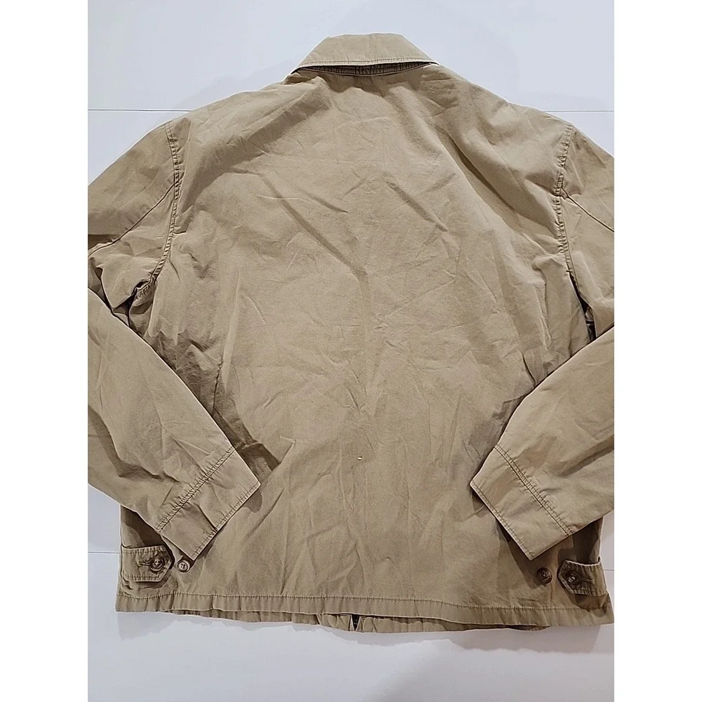 Vintage POLO RALPH LAUREN Small Pony Full Zip Bomber Jacket 90s Light Brown 2XL‎